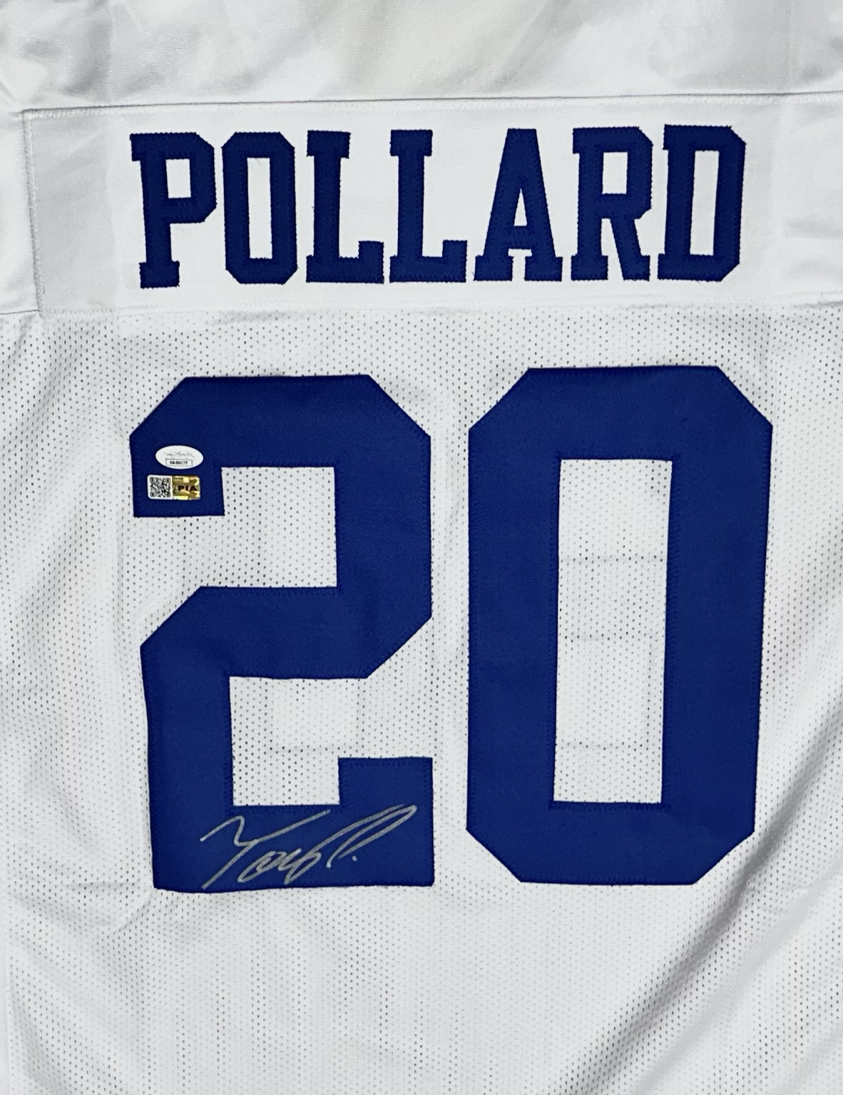 Tony Pollard Signed Dallas Custom White Football Jersey (PIA)