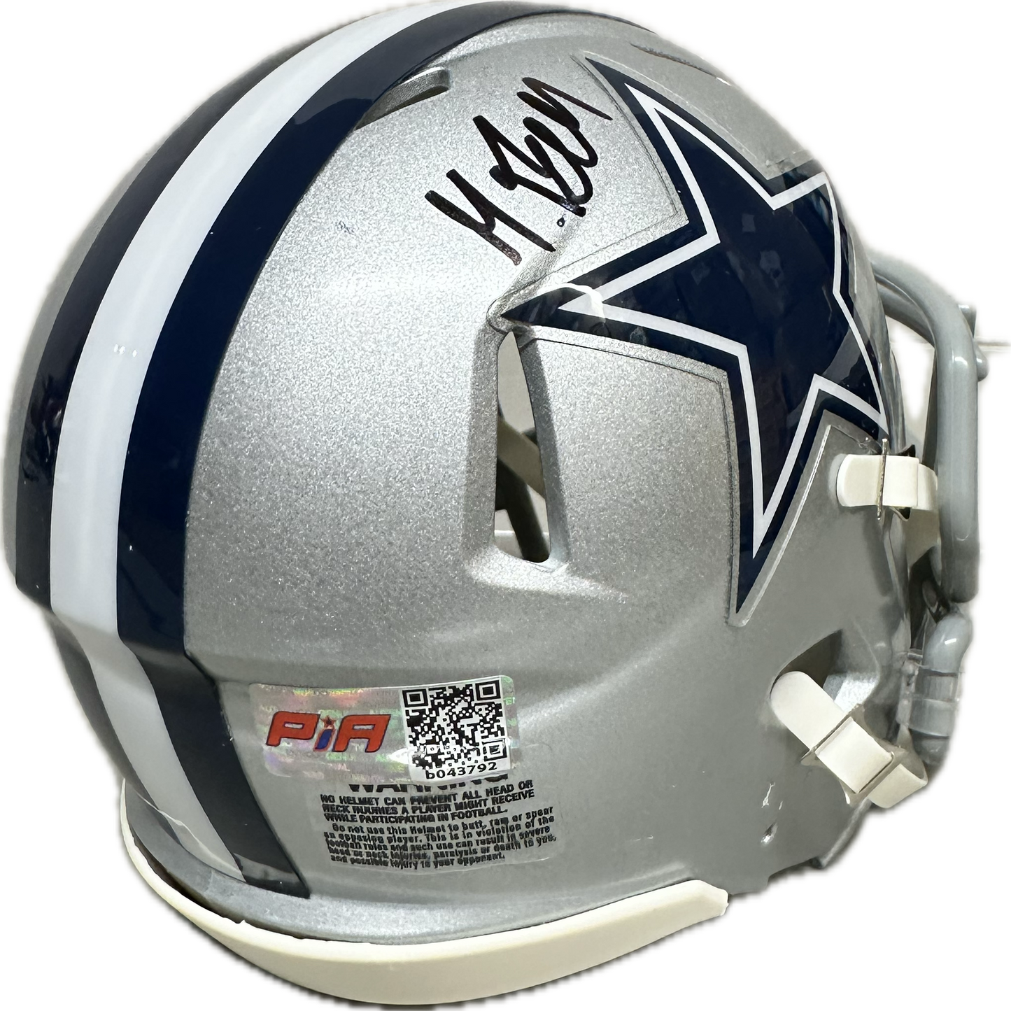 Markquese Bell Dallas Signed Speed Mini Football Helmet (PIA) America Team