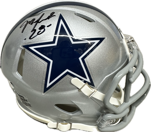 Malik Hooker  Signed Dallas Silver Mini Football Helmet (PIA/JSA)
