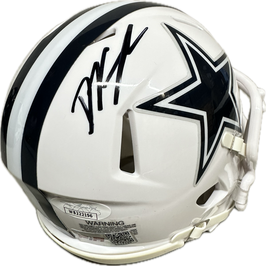 Deuce Vaughn Signed Dallas Speed White Mini Football Helmet (PIA/JSA)