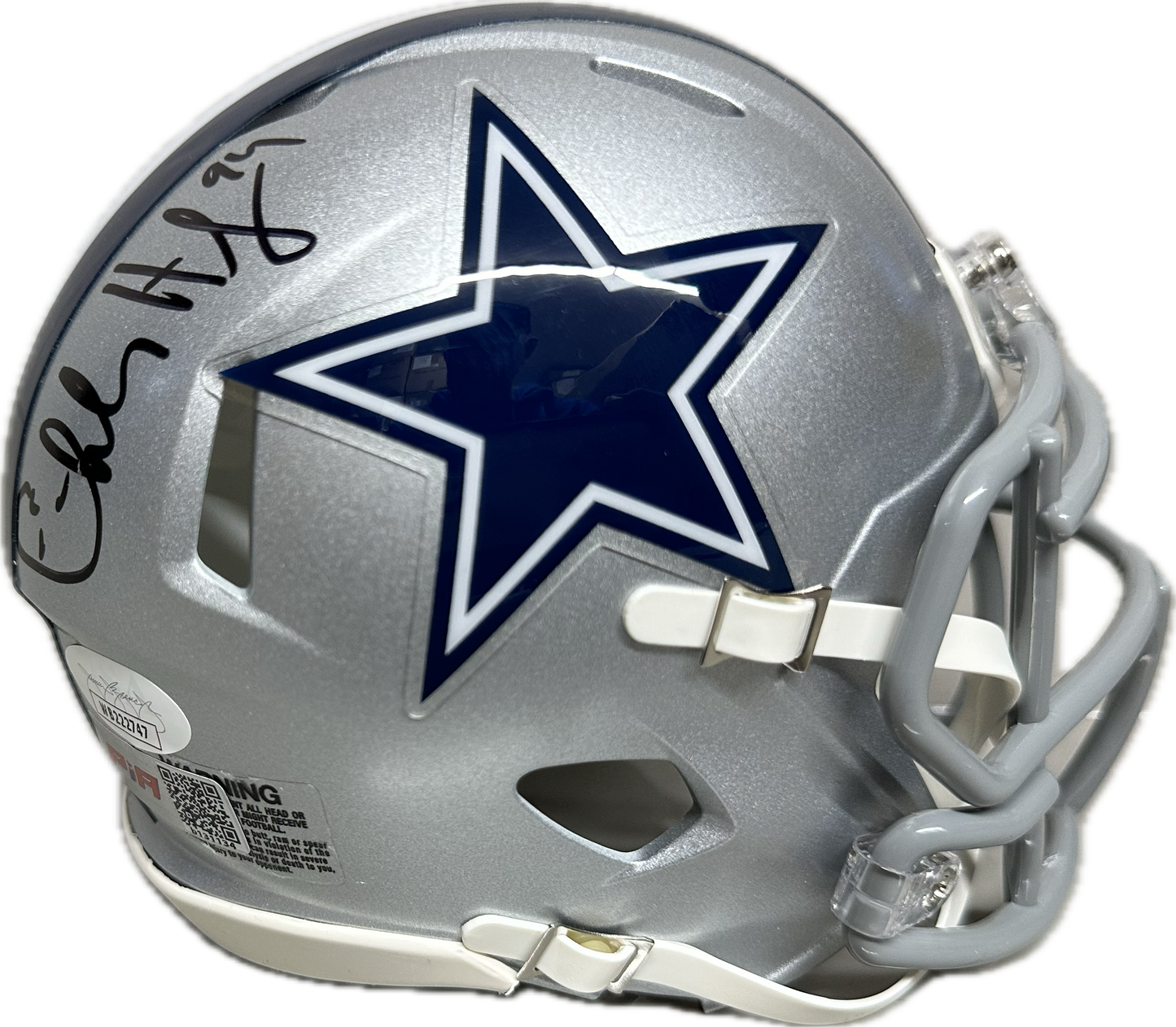 Charles Haley Dallas Grey Signed Mini Football Helmet (JSA/PIA)