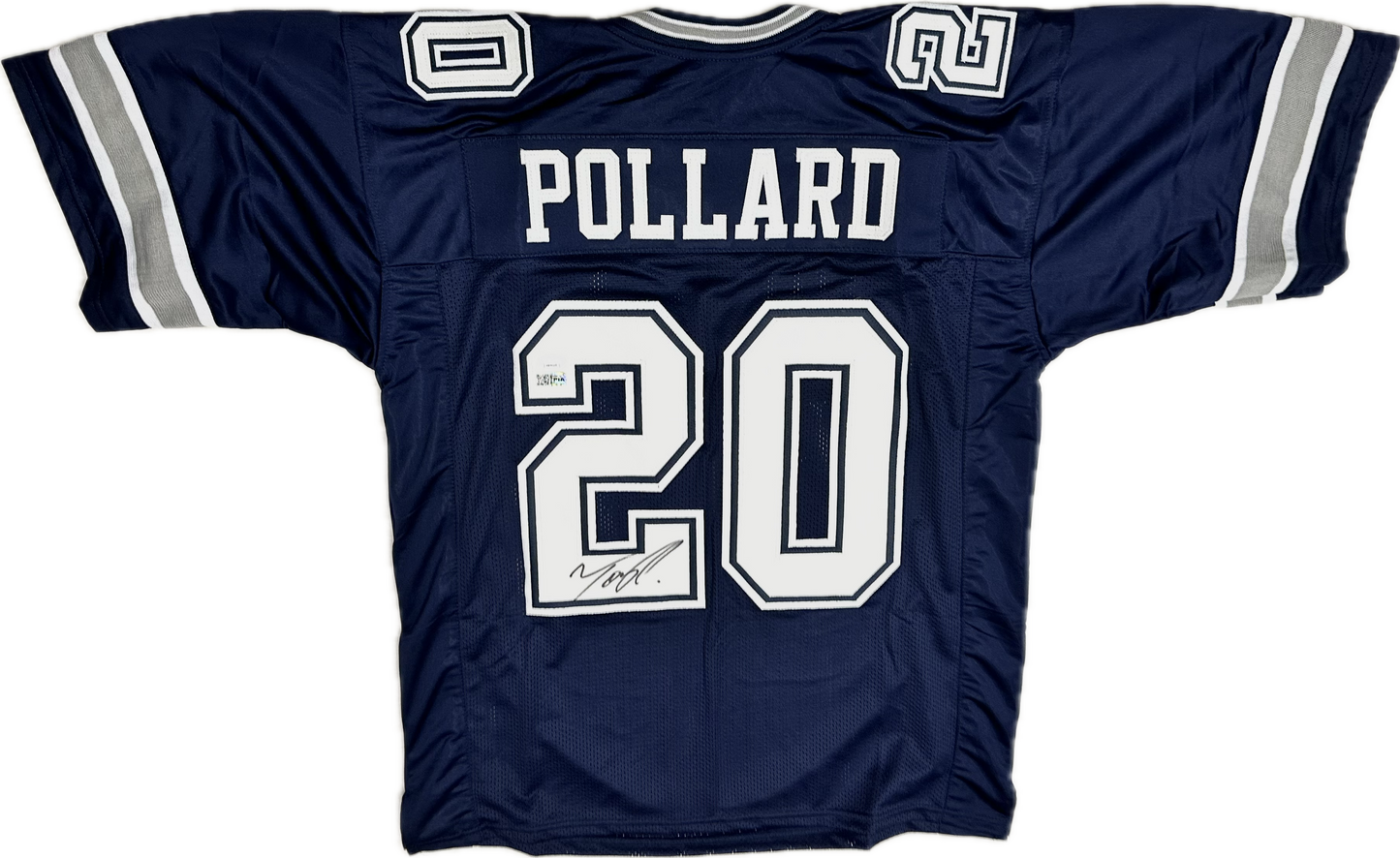 Tony Pollard Dallas Signed Custom Home Football Jersey (PIA)