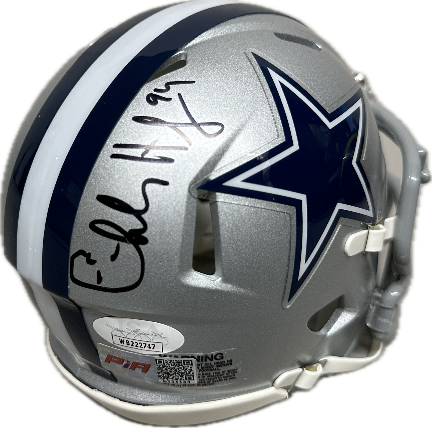 Charles Haley Dallas Grey Signed Mini Football Helmet (JSA/PIA)