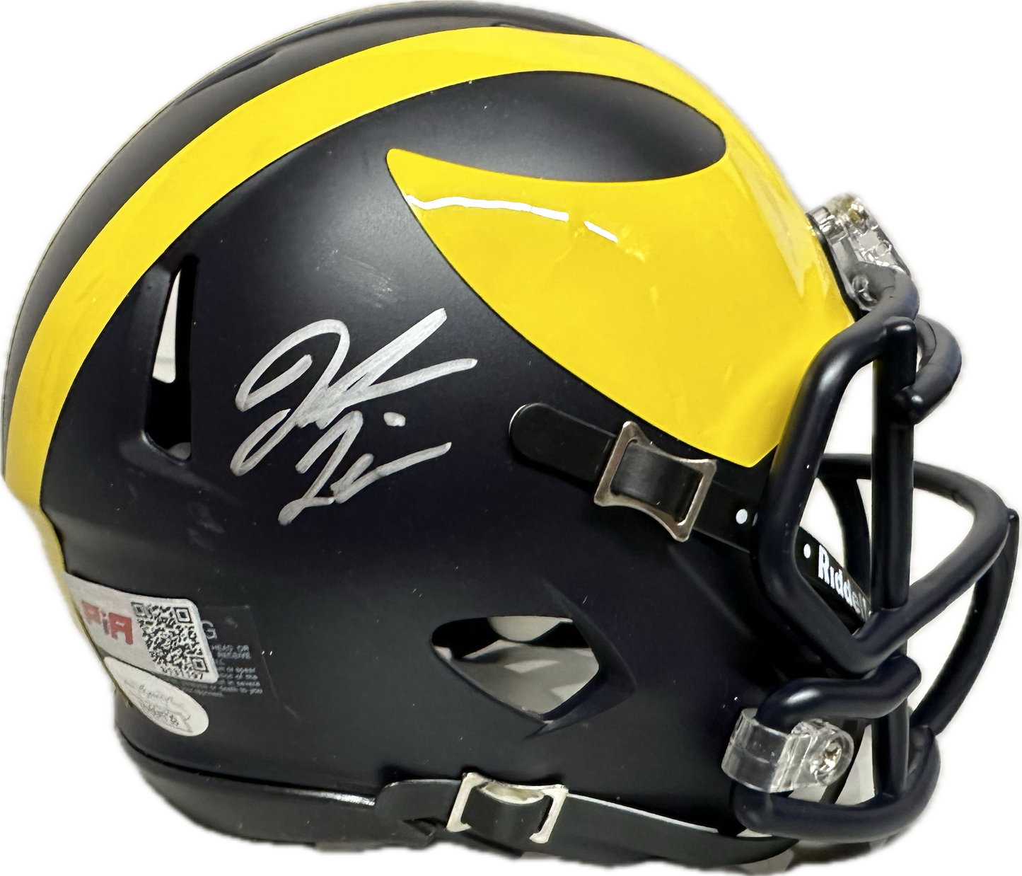 Jourdan Lewis Michigan Signed Mini Football Helmet (JSA/PIA)