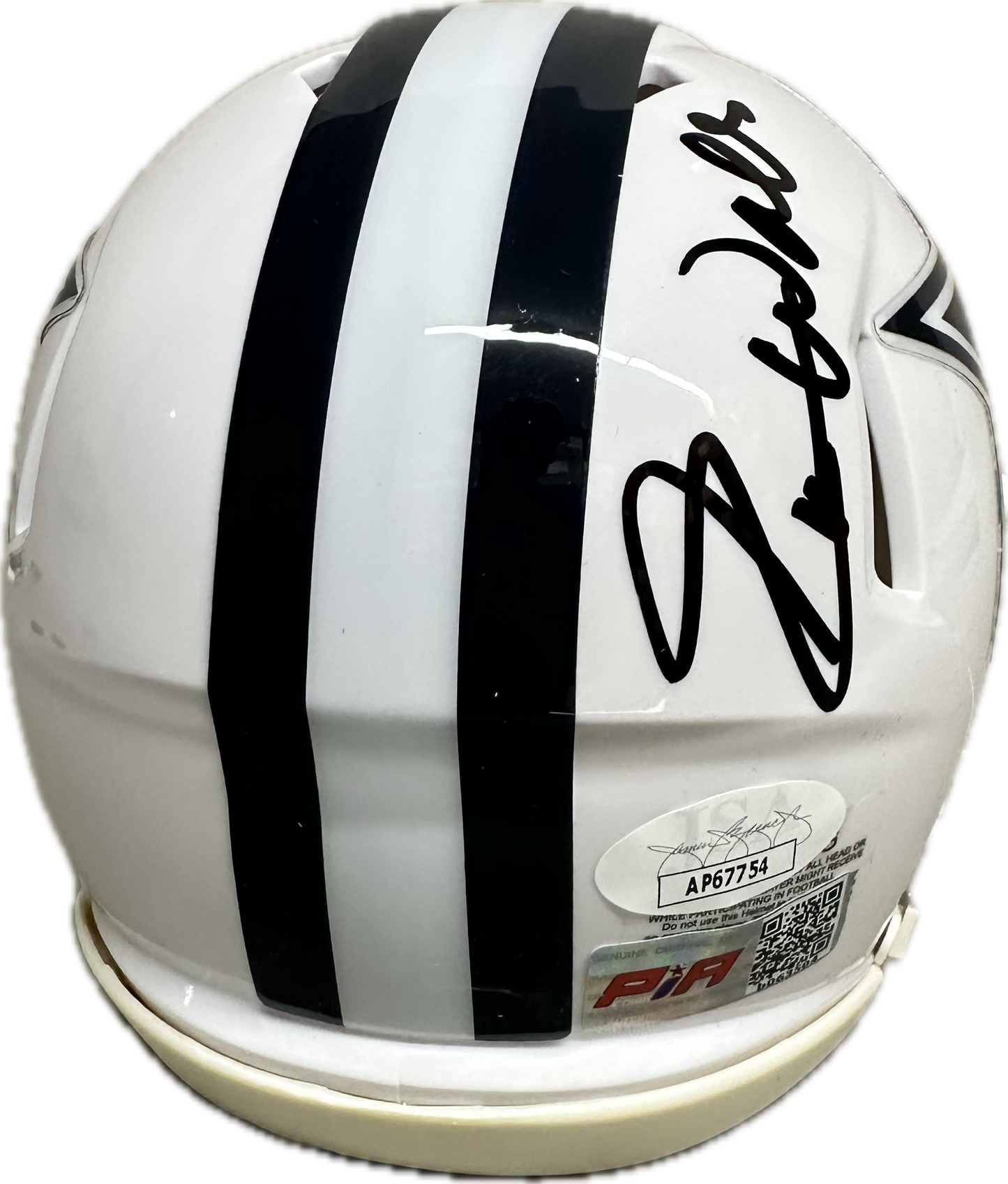 Everson Walls Dallas White Signed Mini Football Helmet (JSA/PIA) America Team
