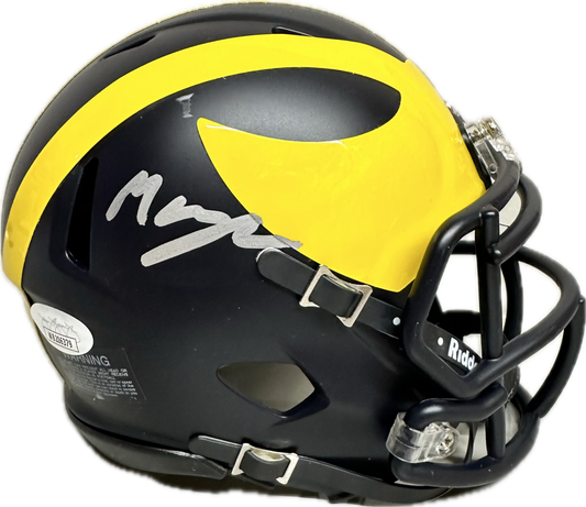 Mazi Smith Michigan Signed Mini Football Helmet (PIA/JSA)