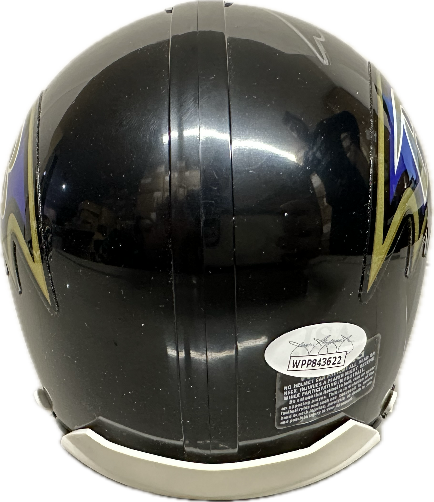 Ray Lewis Baltimore Chrome Signed Mini Football Helmet (JSA)