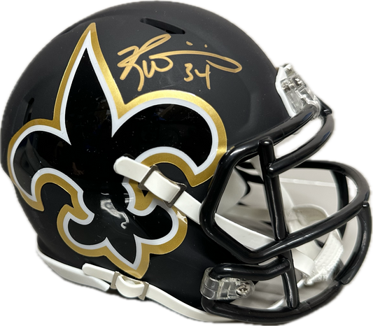Ricky Williams  New Orleans Signed Mini Football AMP Helmet (JSA)