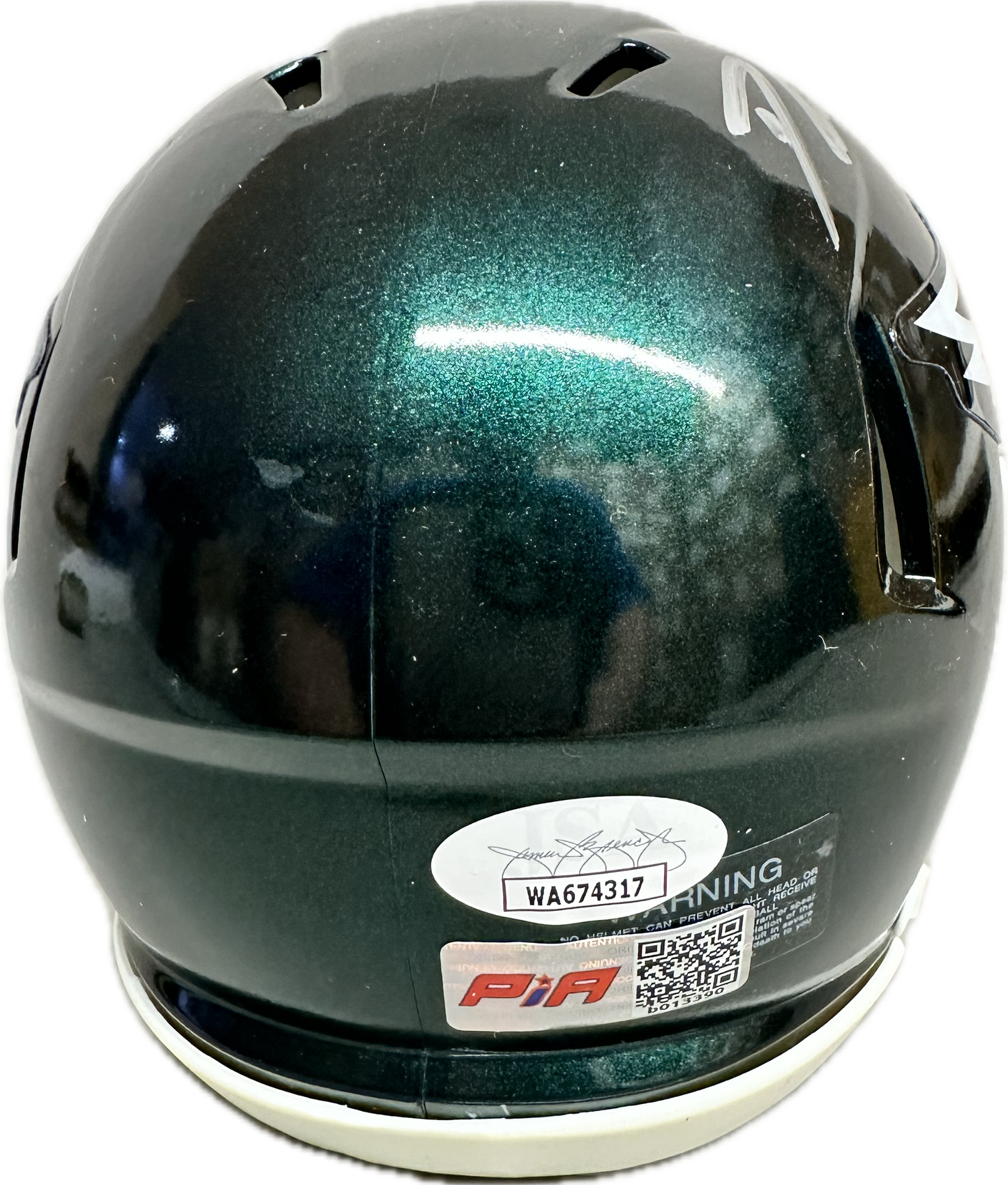 D'Andre Swift Philadelphia Signed Mini Football Helmet (PIA/JSA)