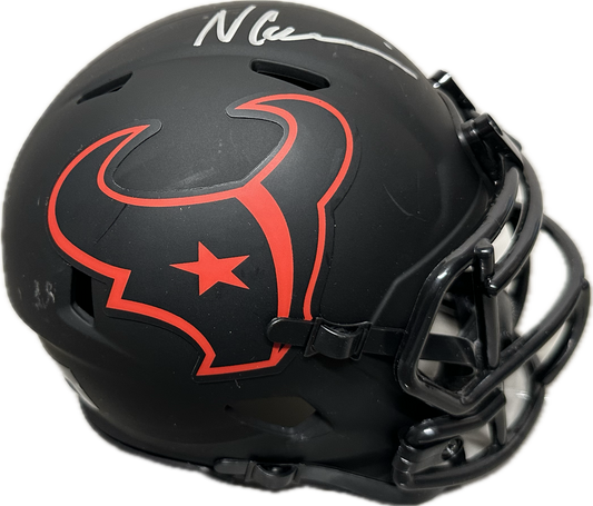 Nico Collins Eclipse Houston Signed Mini Football Helmet (JSA)