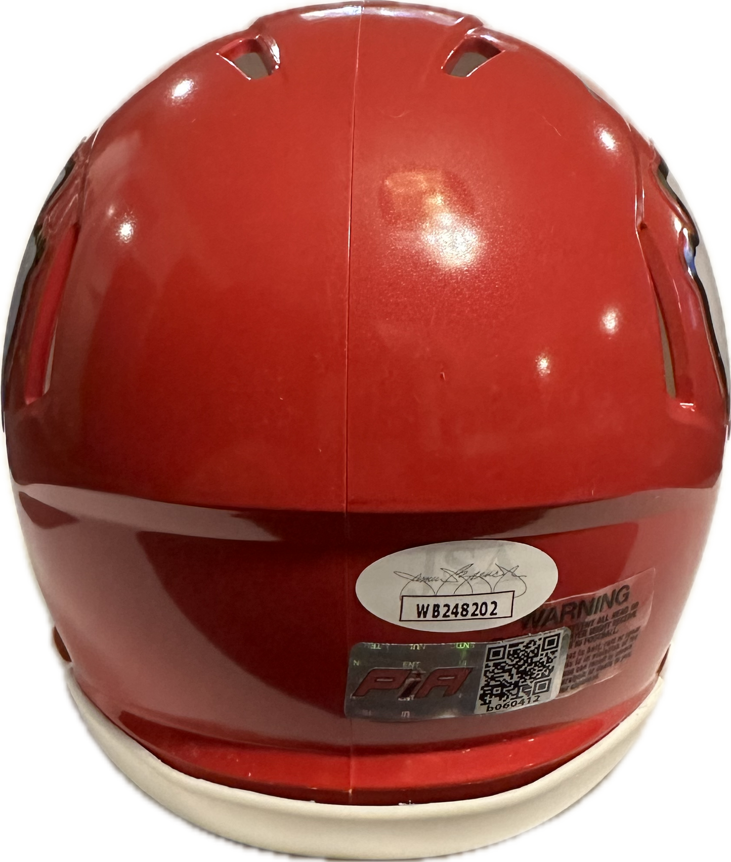 Deon Bush Kansas City Signed Mini Football Helmet (PIA JSA)