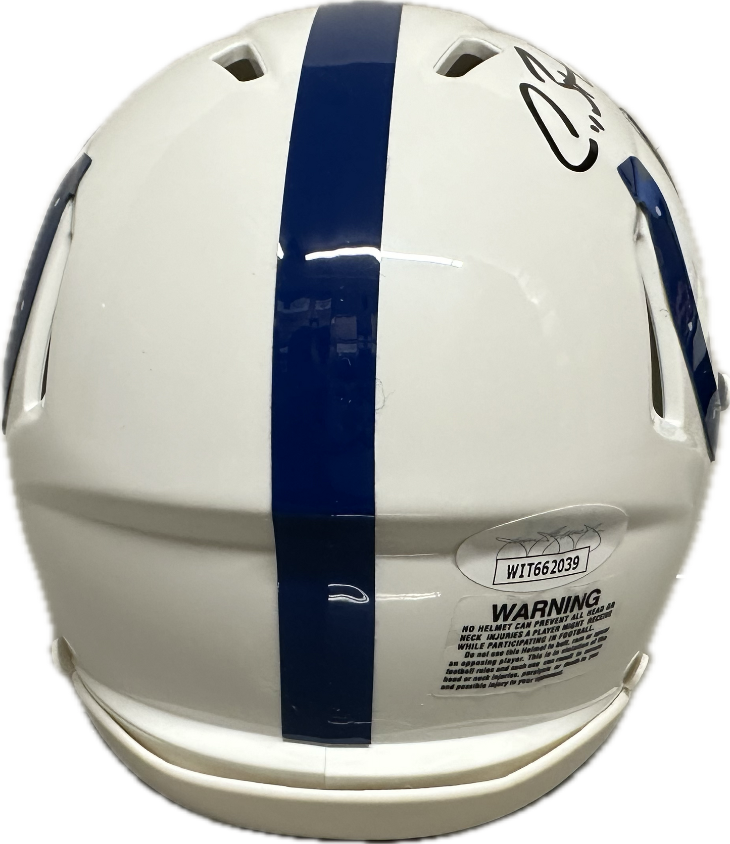 Antoine Bathea Indianapolis White Mini Football Helmet (JSA)