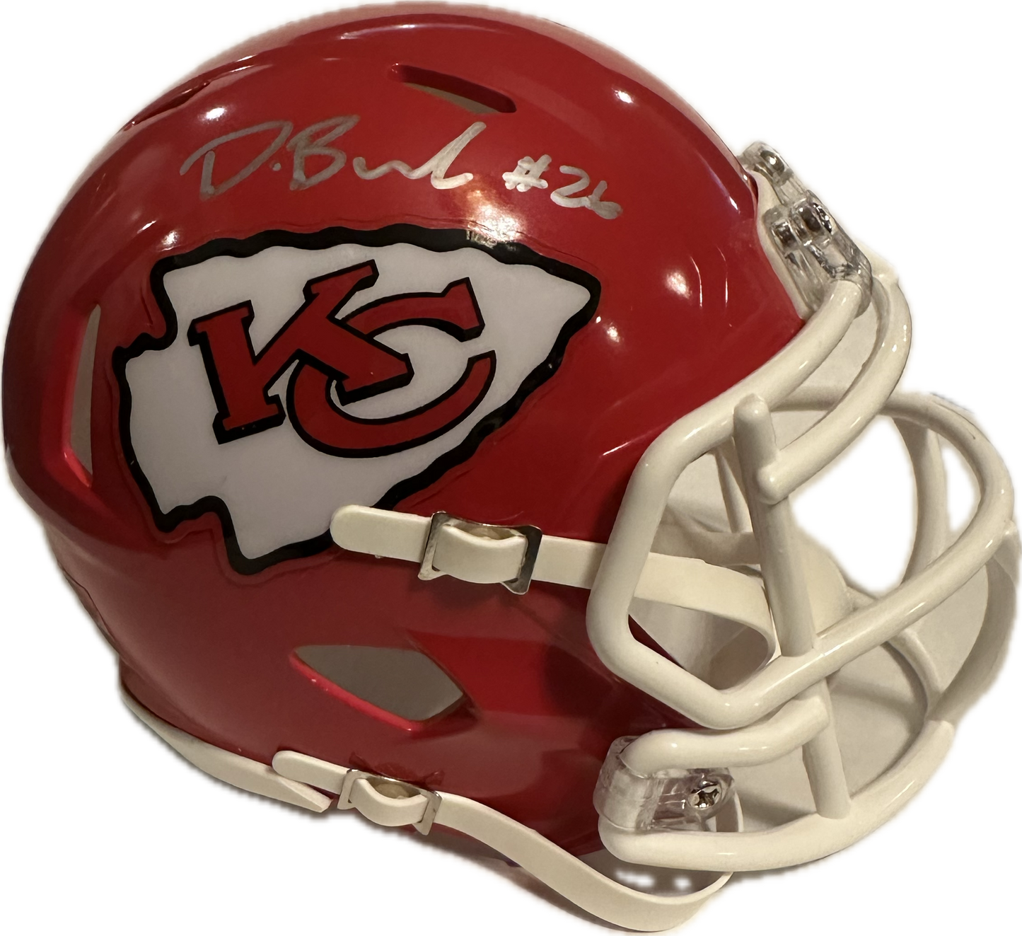 Deon Bush Kansas City Signed Mini Football Helmet (PIA JSA)