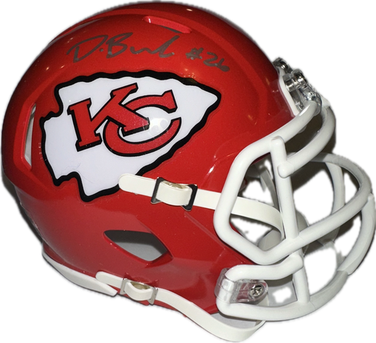 Deon Bush Kansas City Signed Mini Football Helmet (PIA JSA)