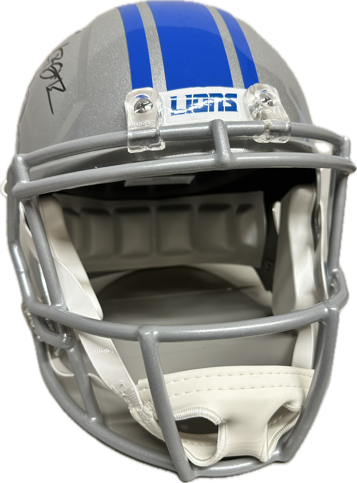Amon-Ra St. Brown / Jameson Williams Detriot Full Size Grey Speed Rep Football Helmet (JSA)