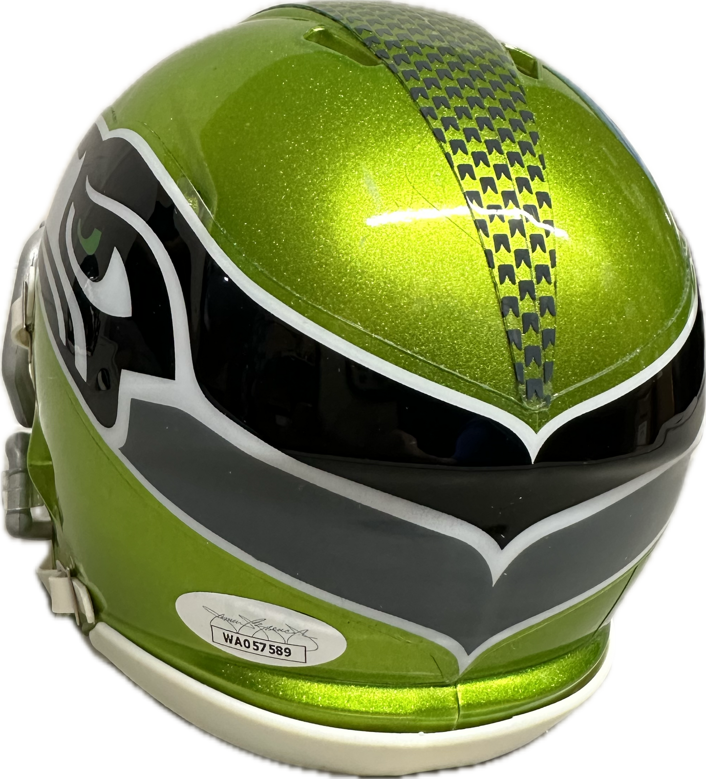 Tyler Lockett Seattle Flash Green Signed Mini Football Helmet (JSA)