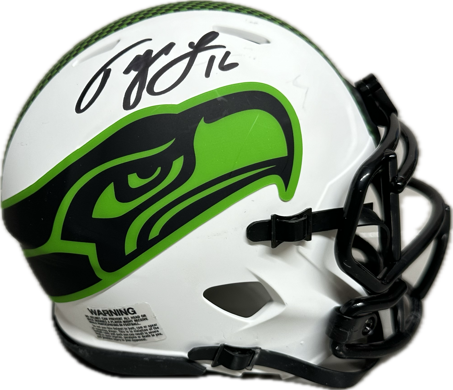 Tyler Lockett Seattle Lunar Signed Mini Football Helmet (JSA)
