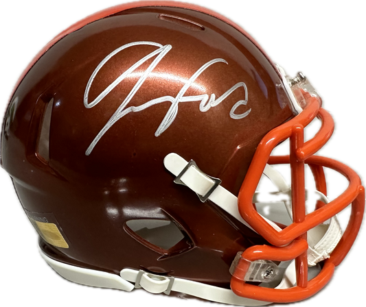 Jerome Ford Cleveland Signed Mini Football Helmet (PIA)