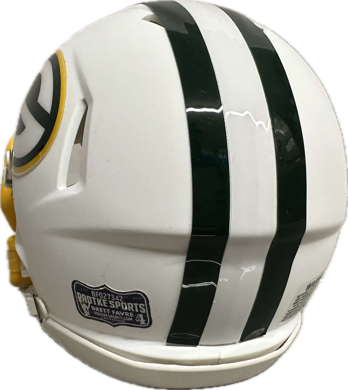 Brett Farve White Green Bay Signed Mini Football Helmet (JSA)