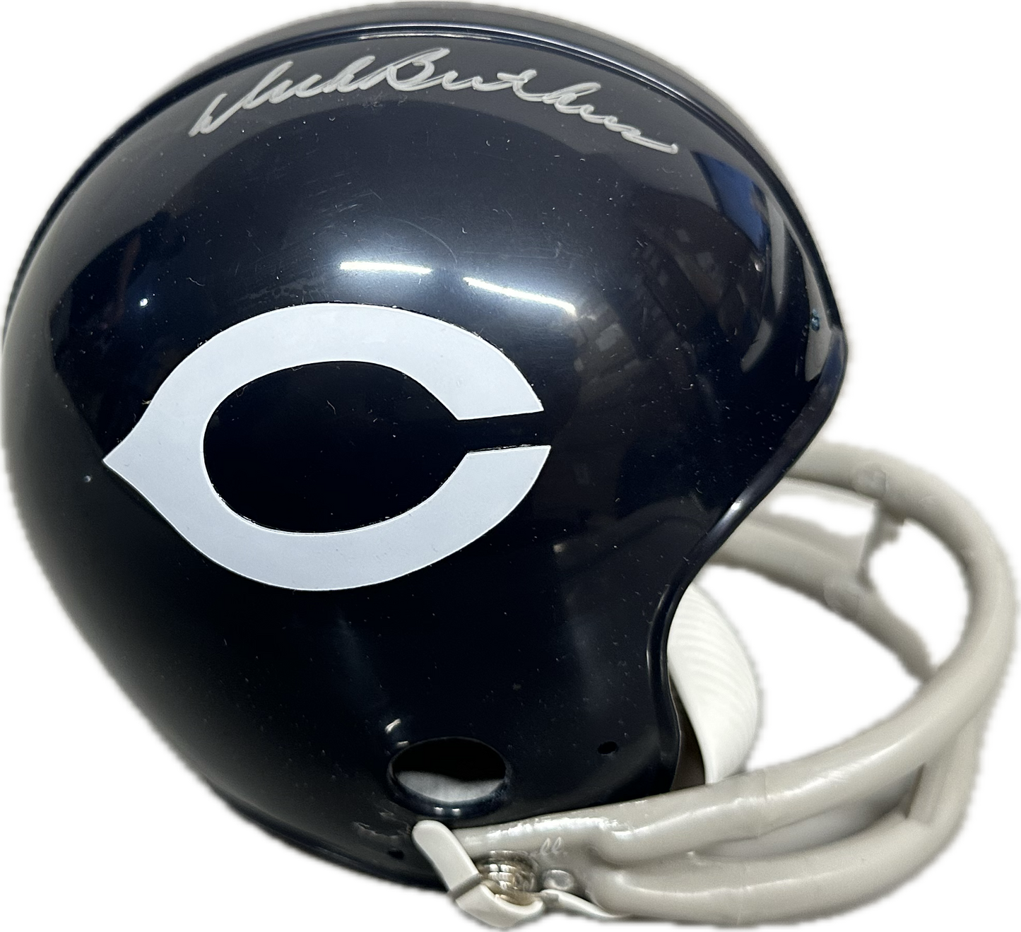 Dick Butkus Chicago Throwback Signed Mini Football Helmet (JSA)