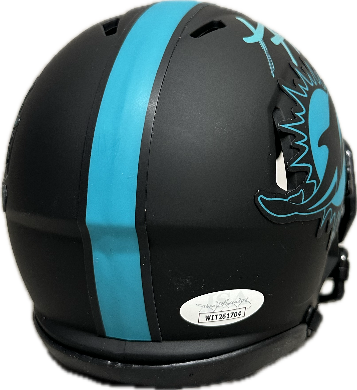 Xavien Howard Miami Signed Black Eclipse Mini Football Helmet (JSA)