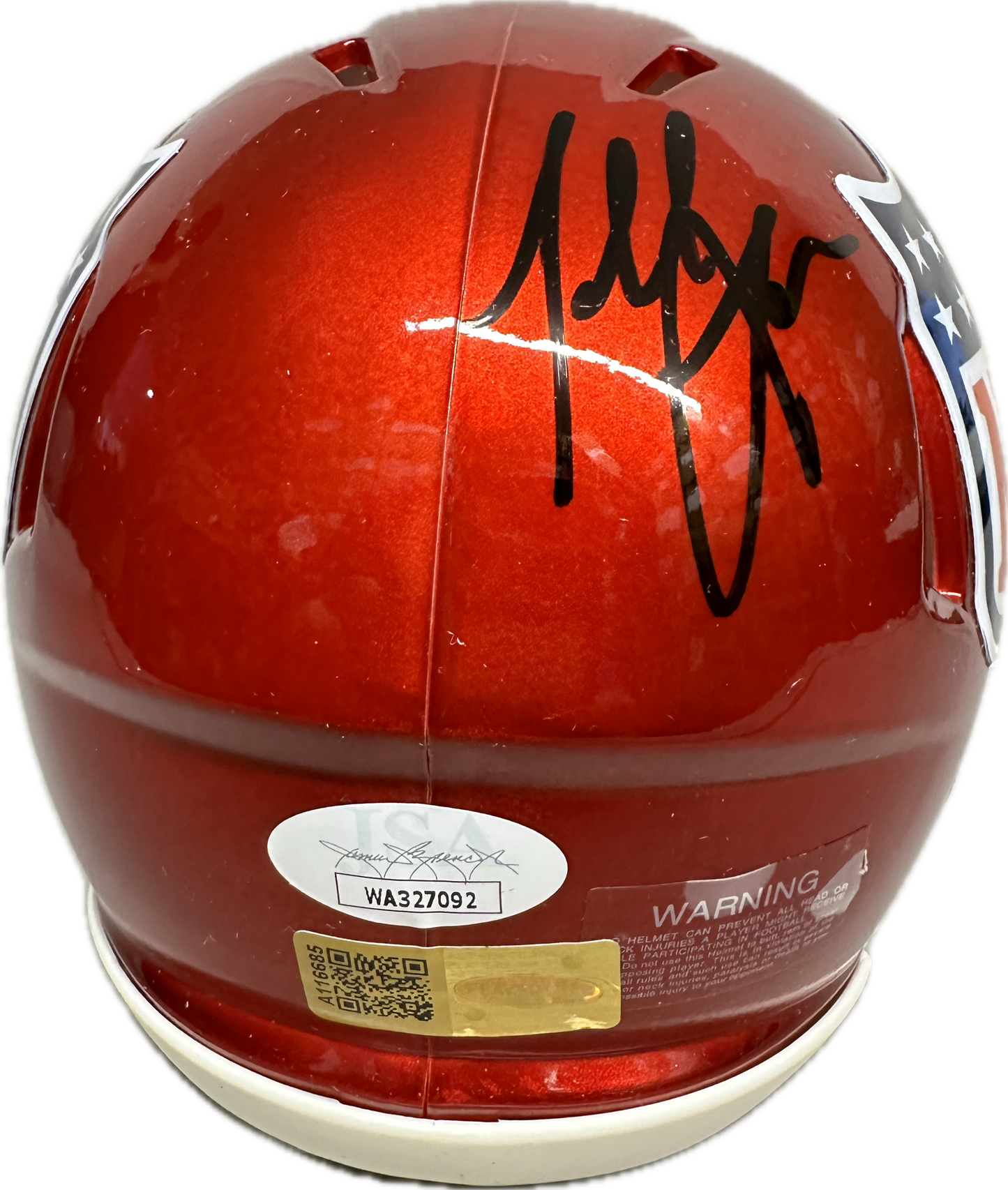 Terrell Suggs National Football League (NFL) Red Signed Mini Football Helmet (JSA)