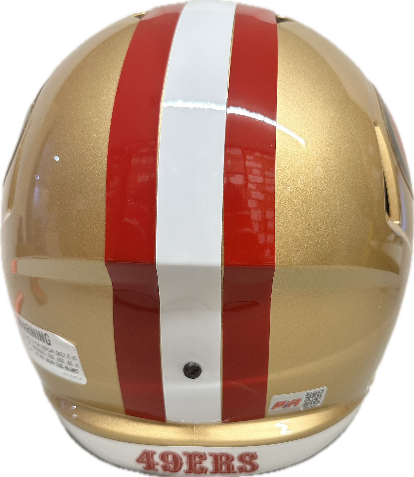 Christian McCaffery San Fransisco Full Size Gold Speed Rep Football Helmet (JSA)