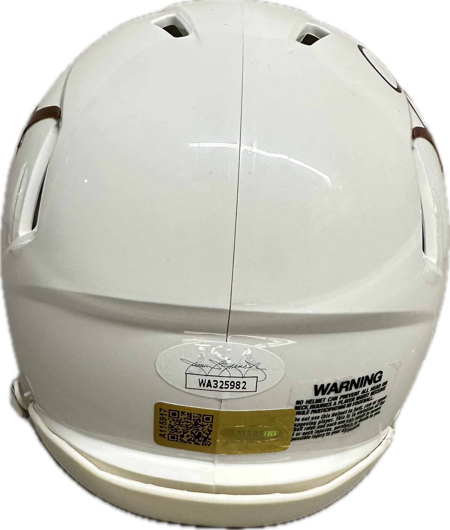 Eric Metcalf Texas White Signed Mini Football Helmet (PIA/JSA)