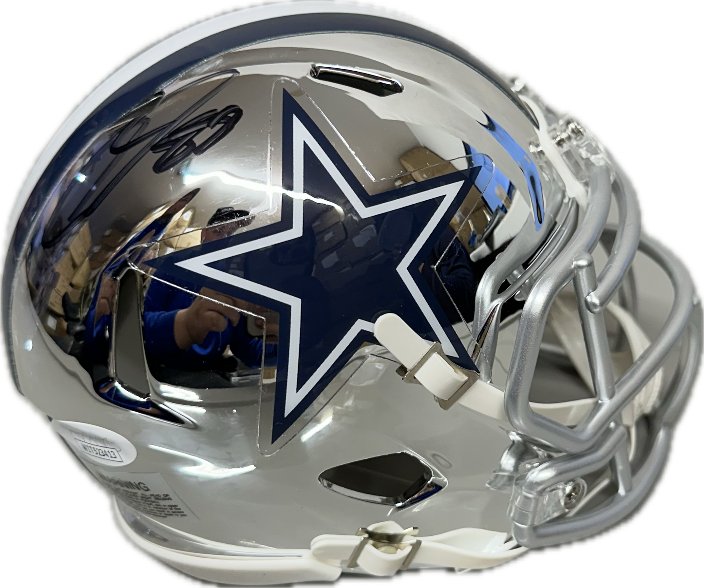 Ceedee Lamb Dallas Chrome Signed Mini Football Helmet (JSA)
