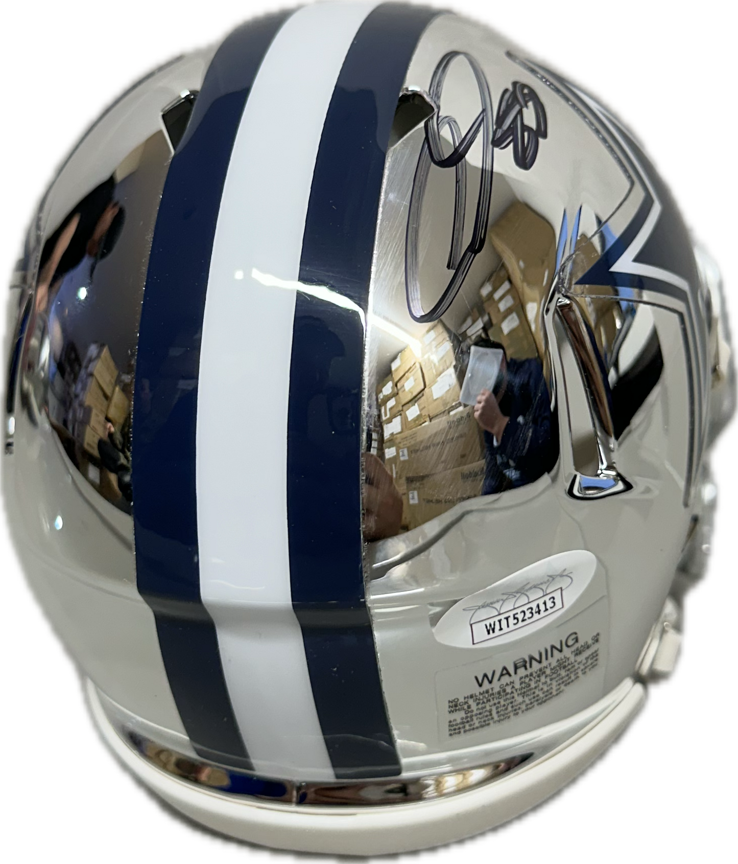 Ceedee Lamb Dallas Chrome Signed Mini Football Helmet (JSA)