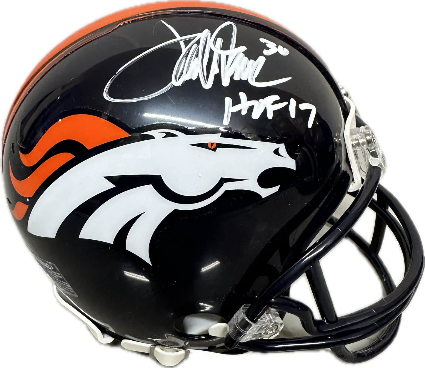 Terrell Davis Denver Signed HOF Mini Football Helmet (JSA/PIA)