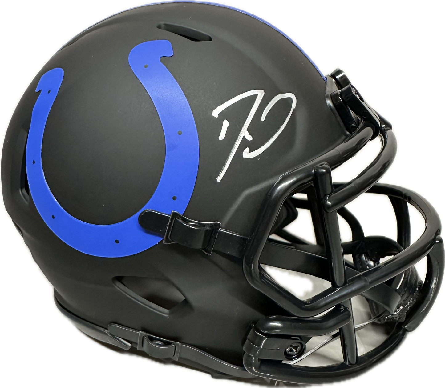 Shaquille Leonard Indianapolis Eclipse Black Mini Football Helmet (JSA)