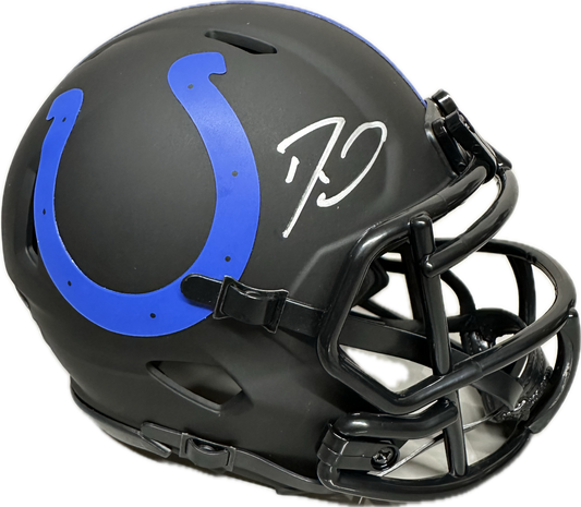 Shaquille Leonard Indianapolis Eclipse Black Mini Football Helmet (JSA)