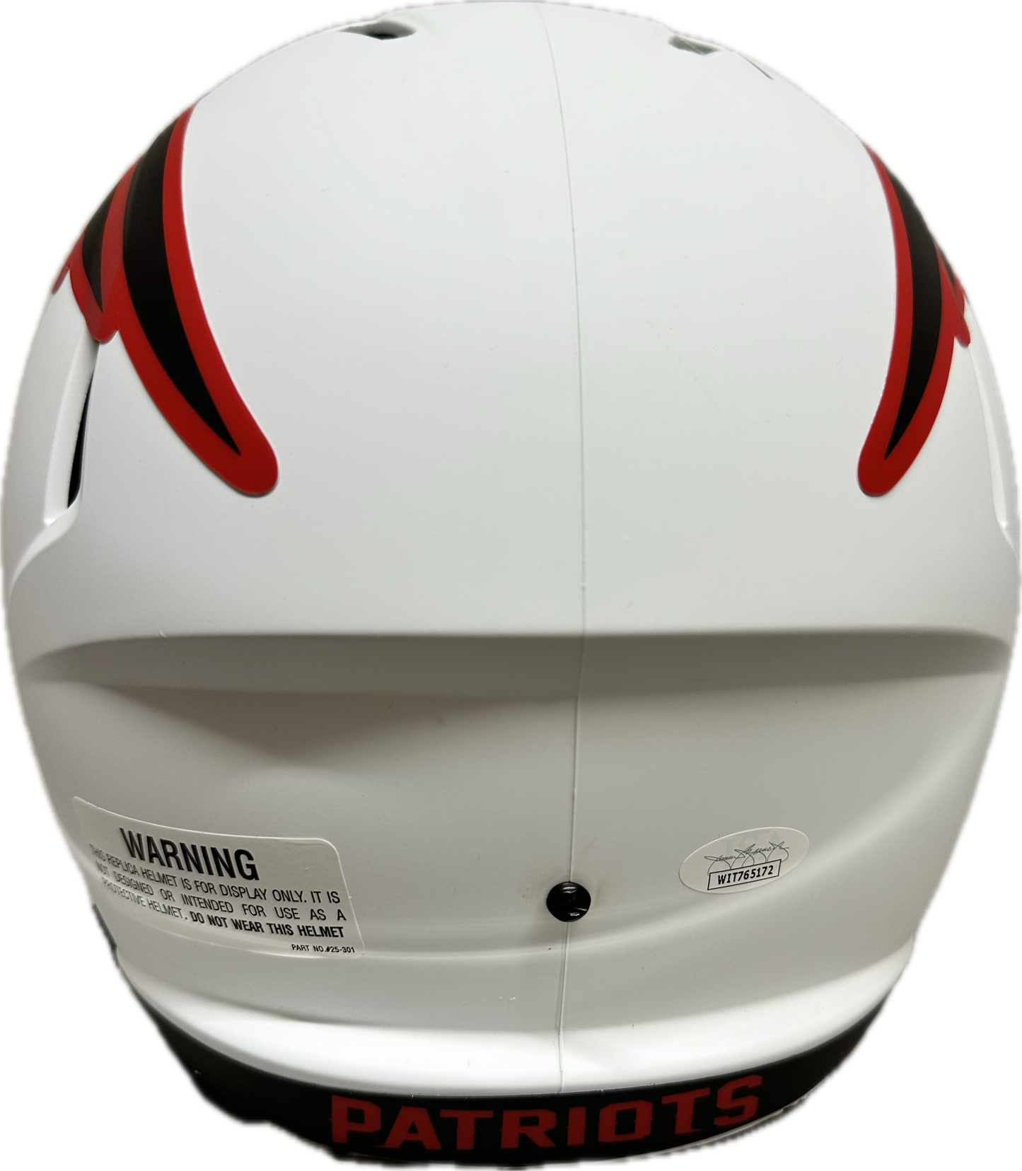 Randy Moss New England Full Size Grey Speed Rep Football Helmet (JSA)