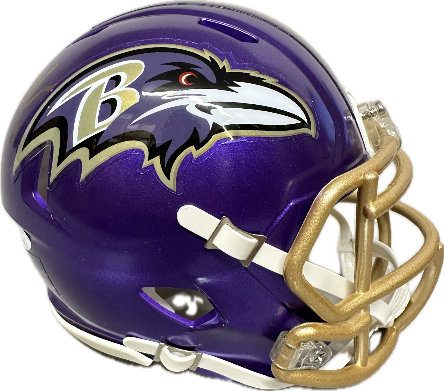 Terrell SuggsBaltimore Purple Signed Mini Football Helmet (JSA)