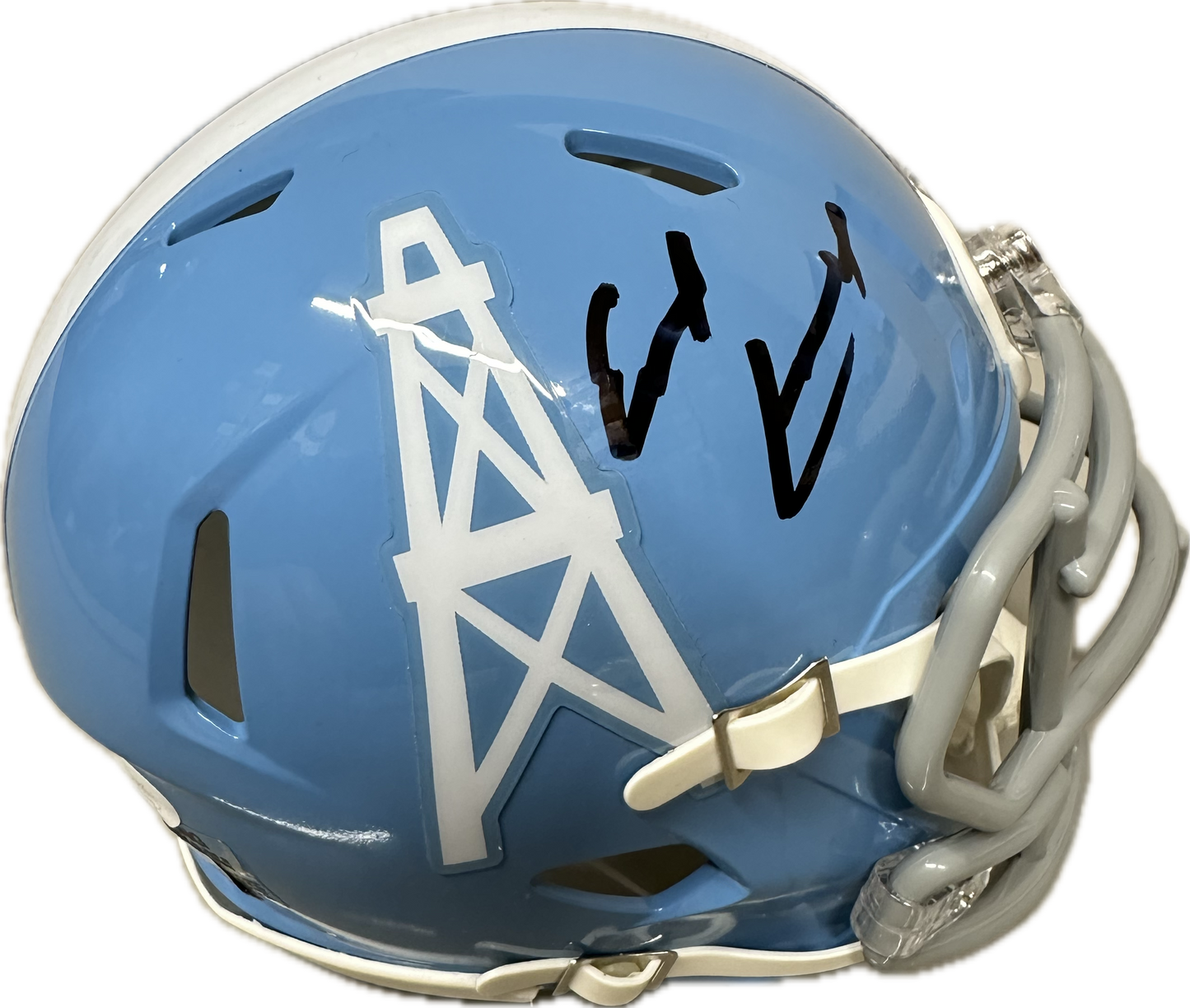Earl Cambell Houston Throwback Signed Mini Football Helmet (JSA/PIA)