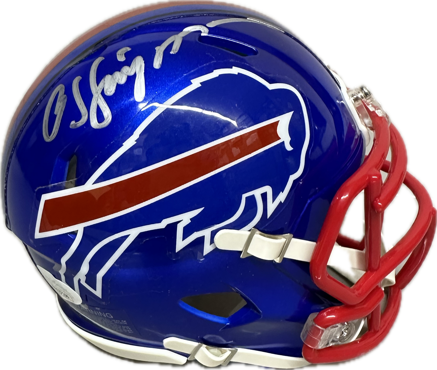 OJ Simpson Buffalo Home Signed Flash Mini Football Helmet (JSA)