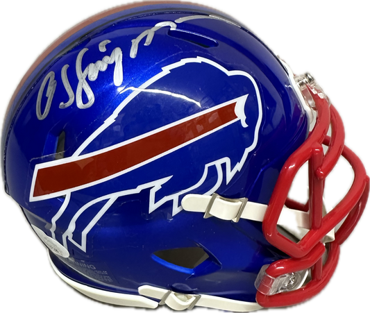 OJ Simpson Buffalo Home Signed Flash Mini Football Helmet (JSA)