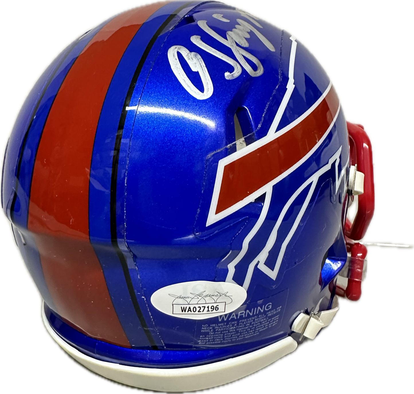 OJ Simpson Buffalo Home Signed Flash Mini Football Helmet (JSA)