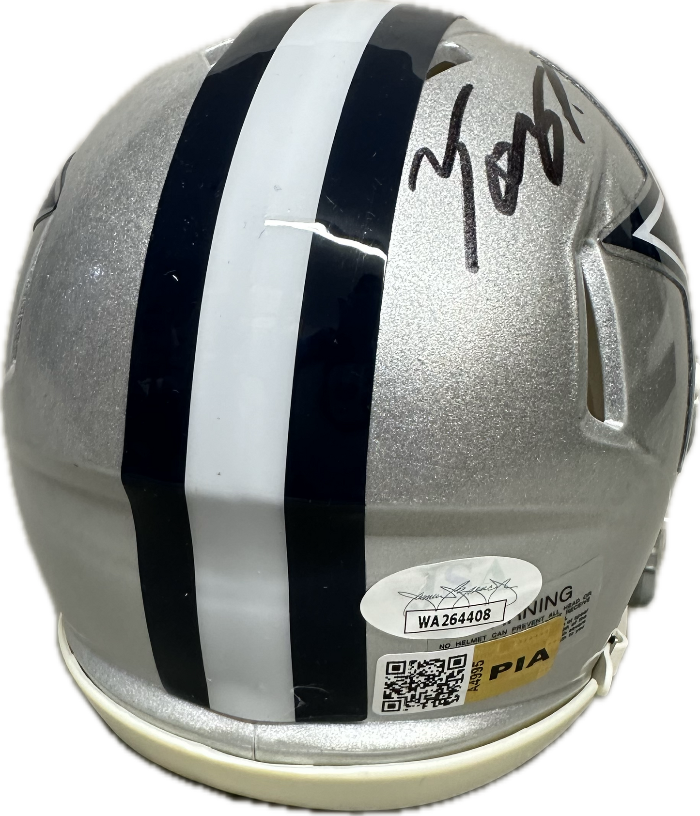Tony Pollard Dallas Signed Mini Football Helmet (JSA/PIA)