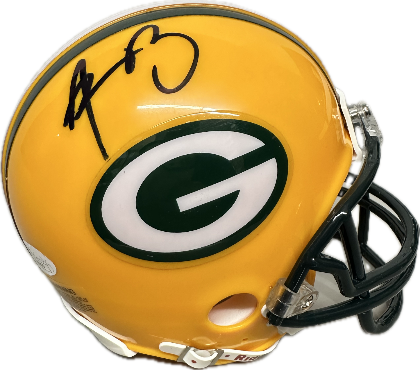 Aaron Rodgers Green Bay Signed Mini Football Helmet (JSA)