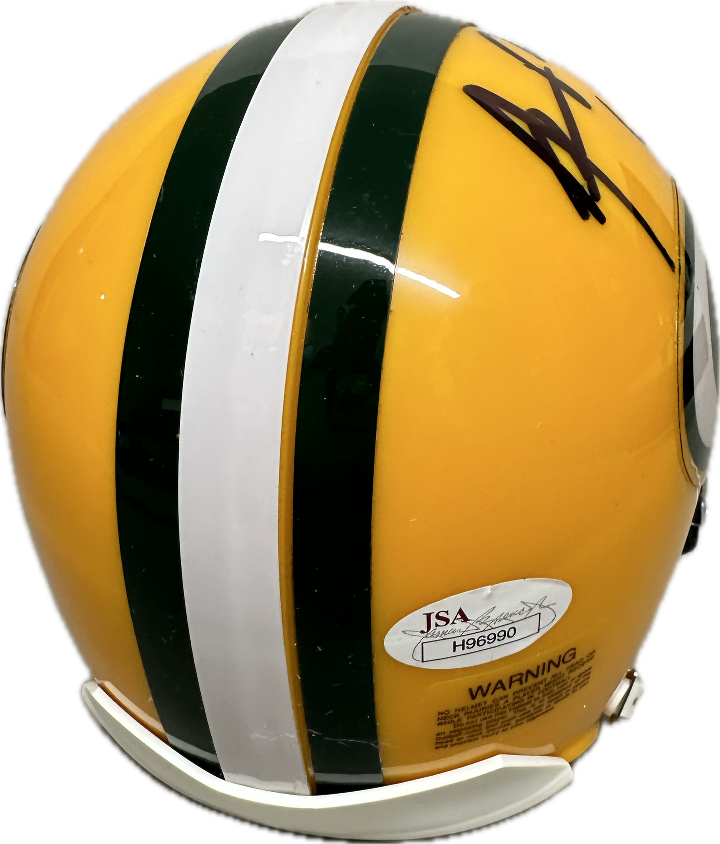 Aaron Rodgers Green Bay Signed Mini Football Helmet (JSA)