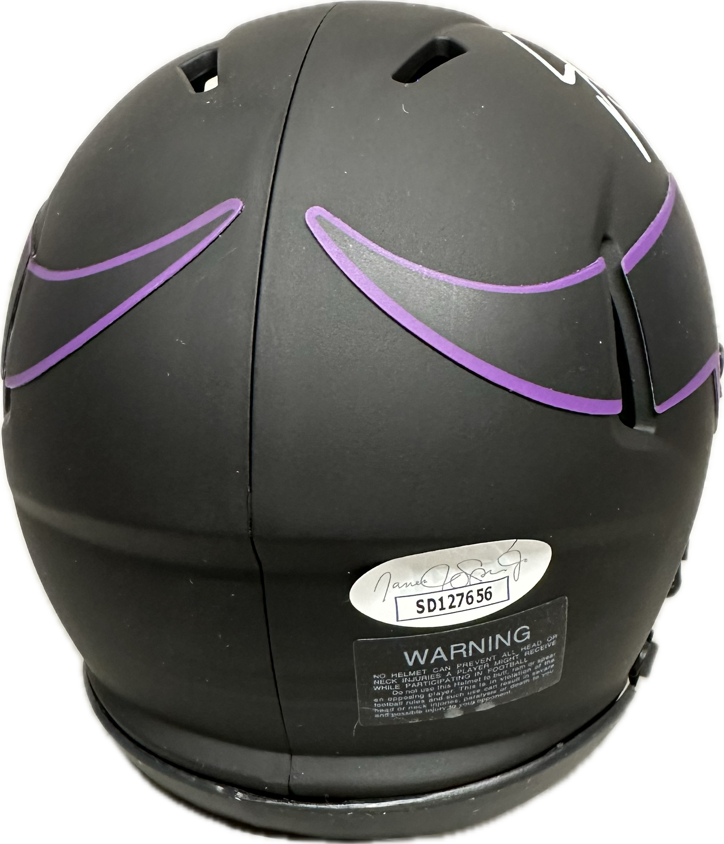 Justin Jefferson Minnesota Puple Signed Mini Football Helmet (JSA)