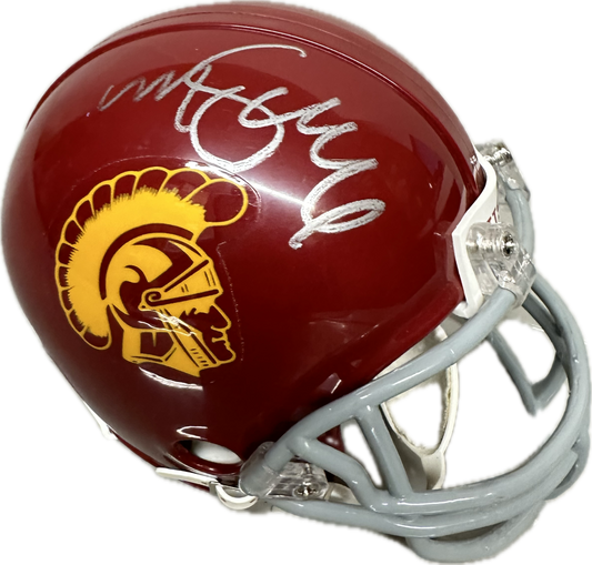 Mark Sanchez USC Red Signed Mini Football Helmet (JSA)