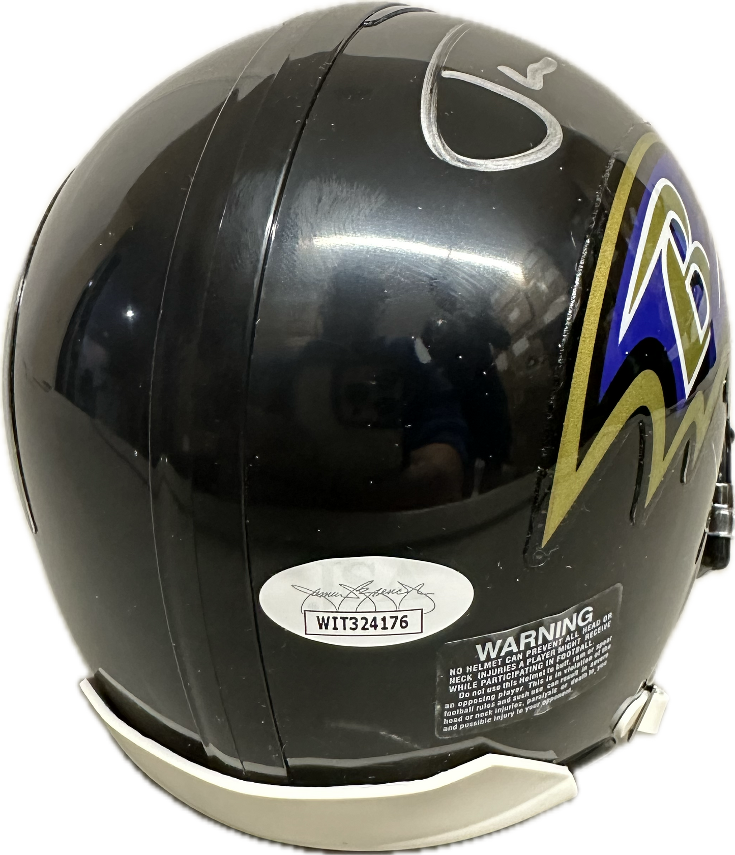 Justin Tucker Baltimore Black Signed Mini Football Helmet (JSA)