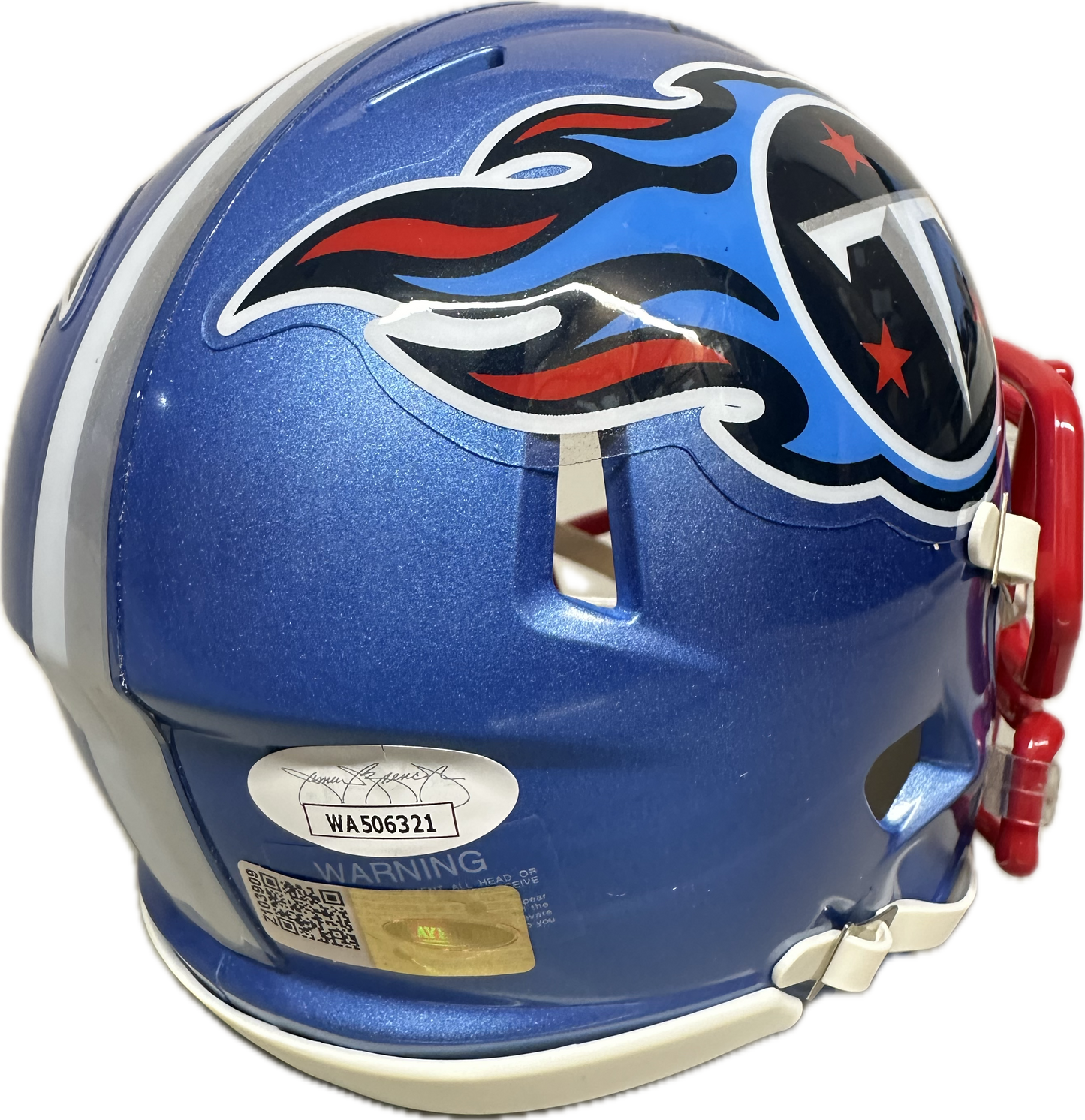 Adam "Pacman" Jones Tennessee Blue Signed Mini Football Helmet (PIA JSA)