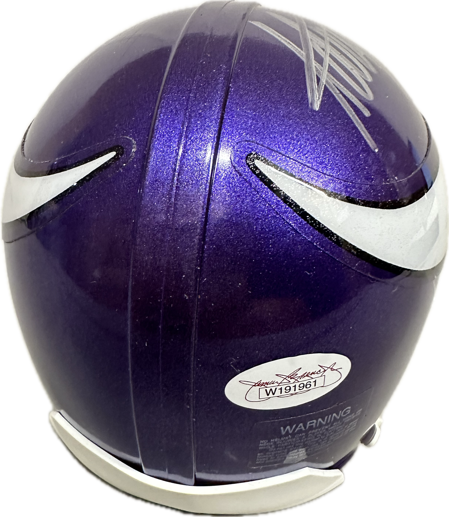 Adrain Peterson Minnesota Puple Signed Mini Football Helmet (JSA)