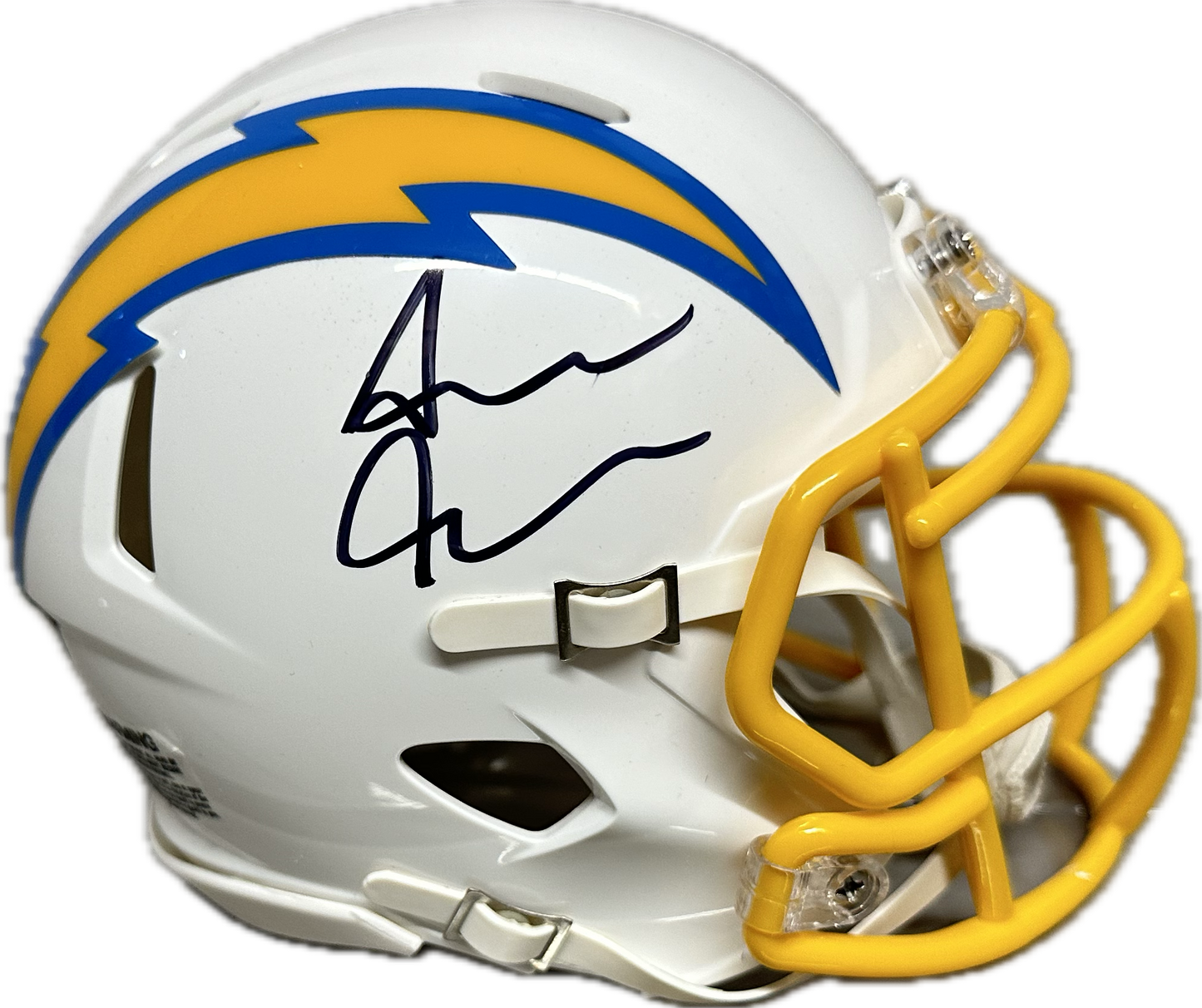 Asante Samuel Jr Los Angeles White Signed Mini Football Helmet PIA JSA