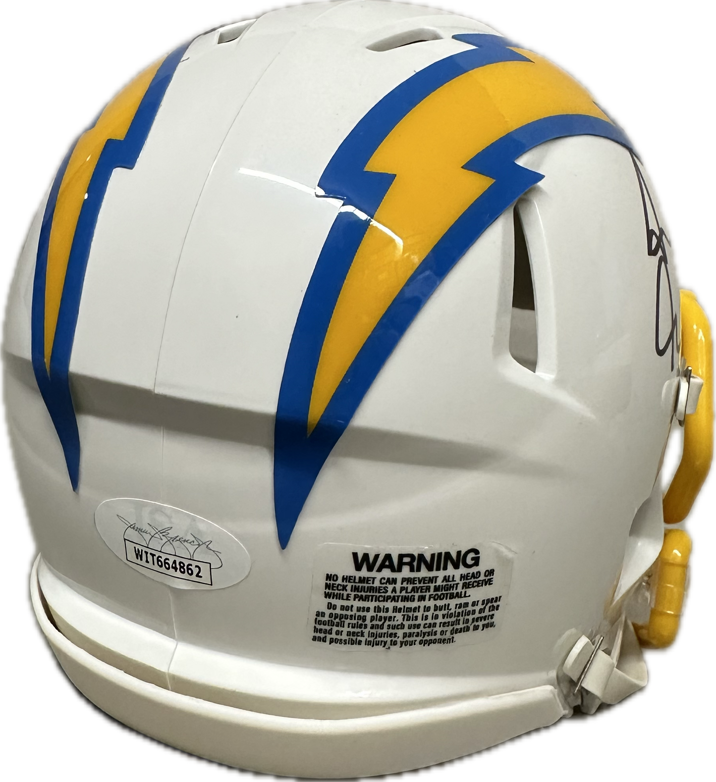 Asante Samuel Jr Los Angeles White Signed Mini Football Helmet PIA JSA