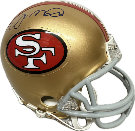 Joe Montana San Franscico Gold Signed Mini Football Helmet (JSA)